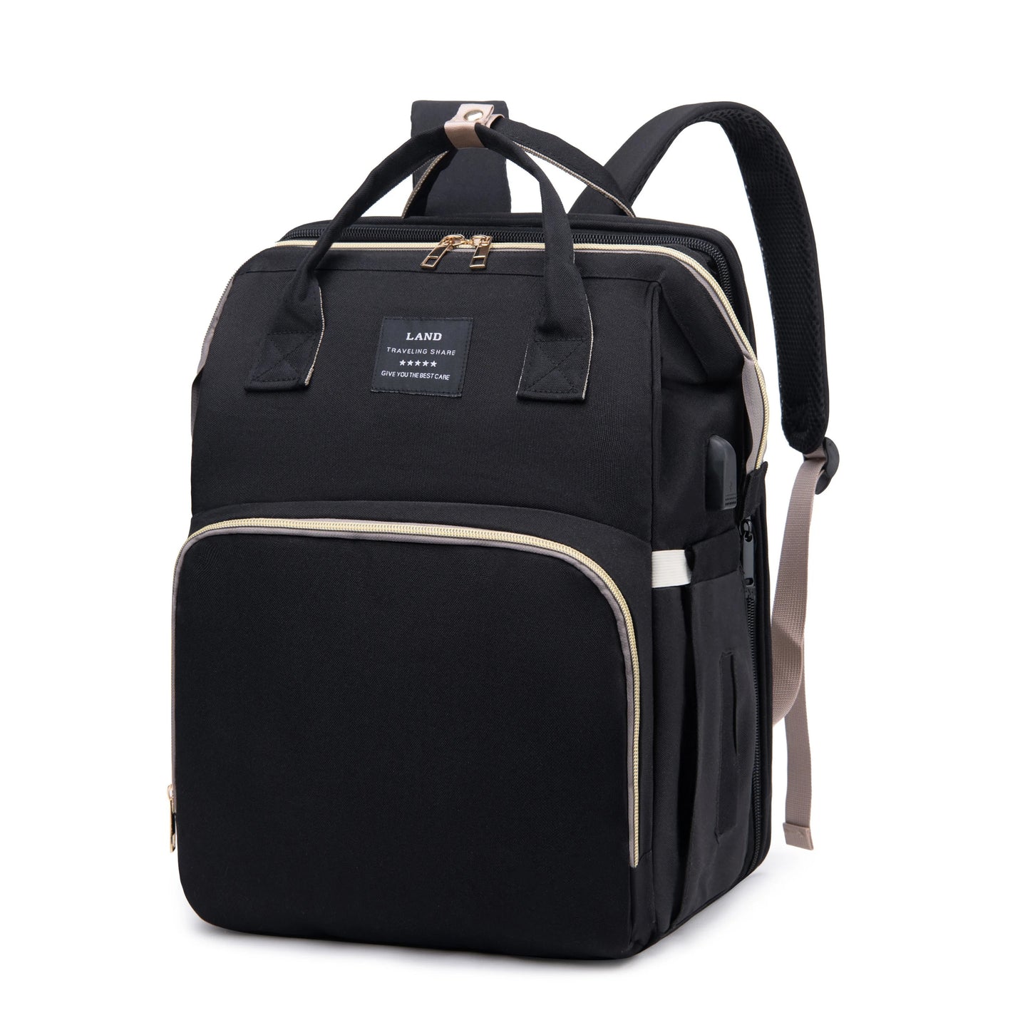 Vyno Nomade™ – Sac à Langer Bébé 3-en-1 avec Lit Pliable, USB & Isotherme